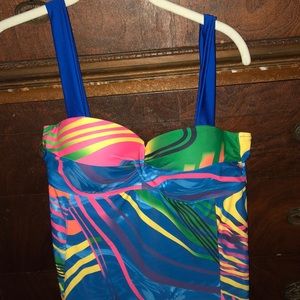 Bathing suit dress with shirts
